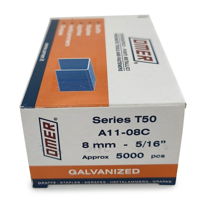 Скобы Omer 11/8NK (Rapid 140/8) 5000шт