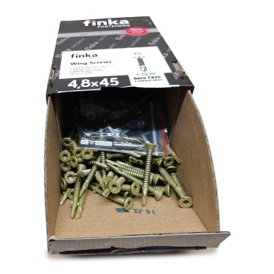 Шурупы флюгельные Finka Wing Screws 4,8x45 TX25 (Golden Ruspert, 200шт)