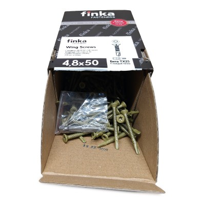 Шурупы флюгельные Finka Wing Screws 4,8x50 TX25 (Golden Ruspert, 200шт)