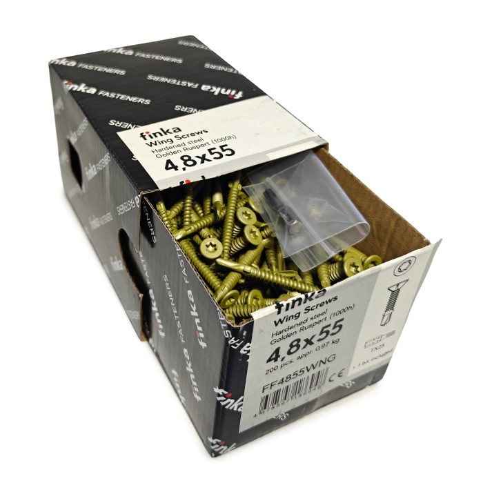 Шурупы флюгельные Finka Wing Screws 4,8x55 TX25 (Golden Ruspert, 200шт)