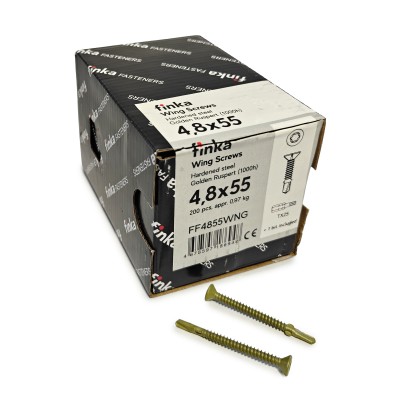 Шурупы флюгельные Finka Wing Screws 4,8x55 TX25 (Golden Ruspert, 200шт)