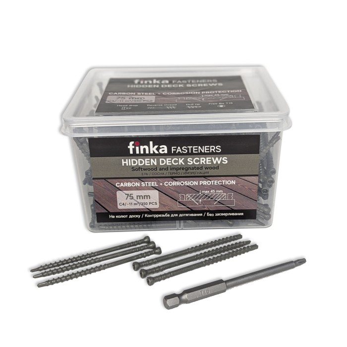 Саморезы Finka Hidden Deck Screws C4 75 mm (350 шт)