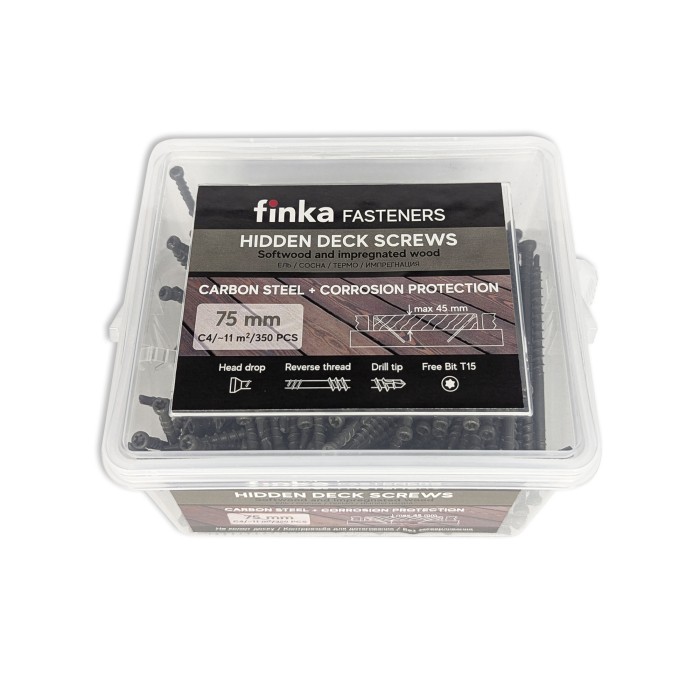 Саморезы Finka Hidden Deck Screws C4 75 mm (350 шт)