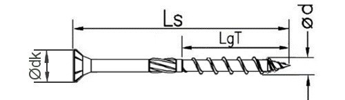 Шурупы Schmid StarDrive GPR 6.0x200/64 SK TX30 (Жёлтый цинк, потай, 100шт)