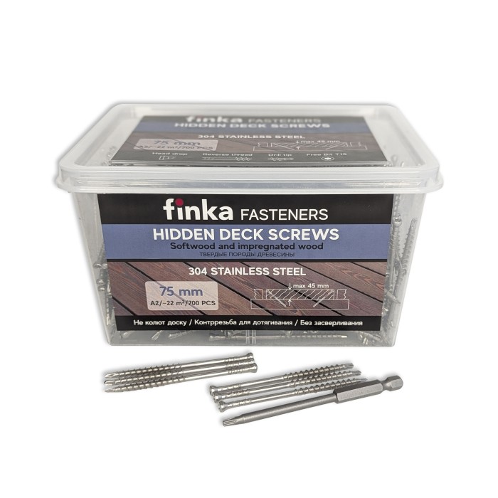 Саморезы Finka Hidden Deck Screws A2 75 mm (700 шт)